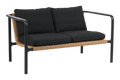 MOTTY 2-sits - Svart/Teddy Black