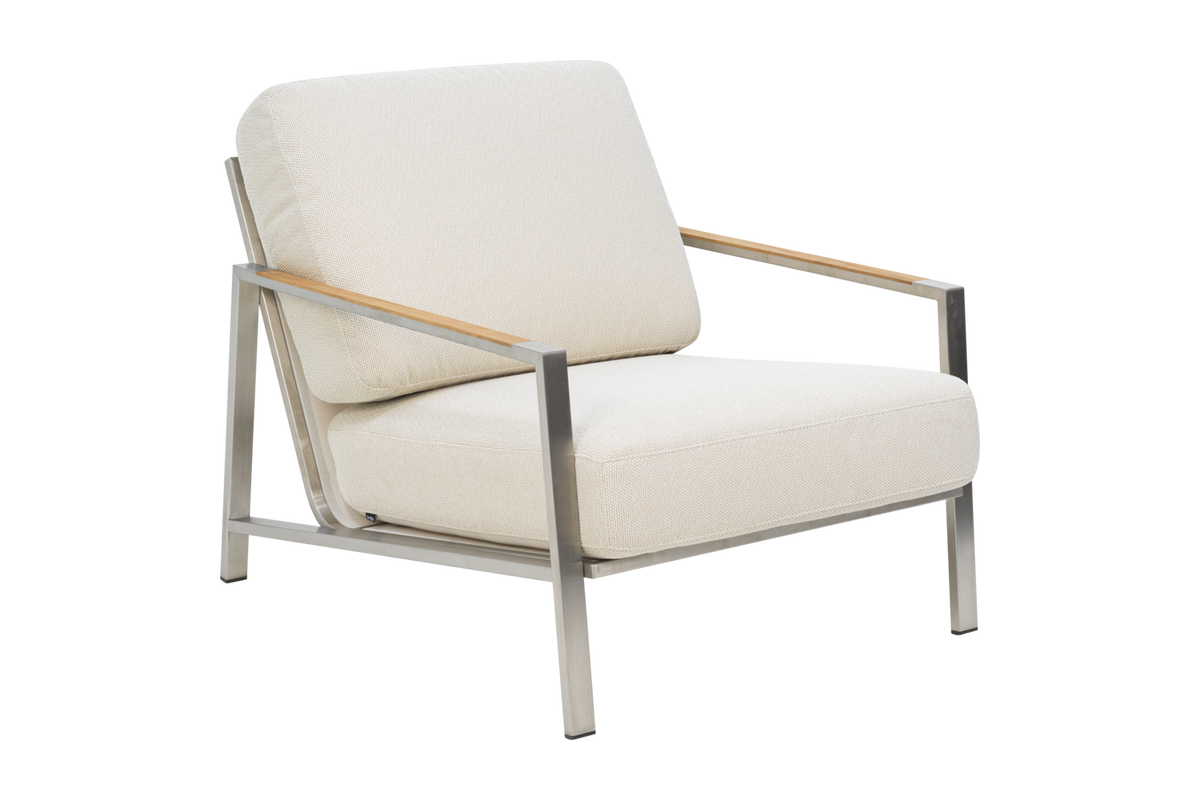 NAOS Fåtölj - Rostfritt stål/Dot Beige