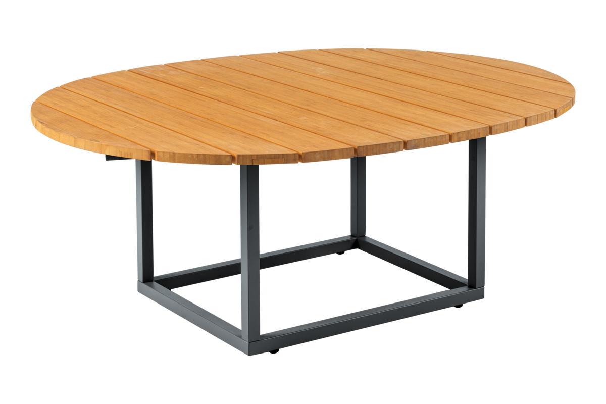 OLIVE Soffbord 80x110 H40 cm - Antracit/Bamboo