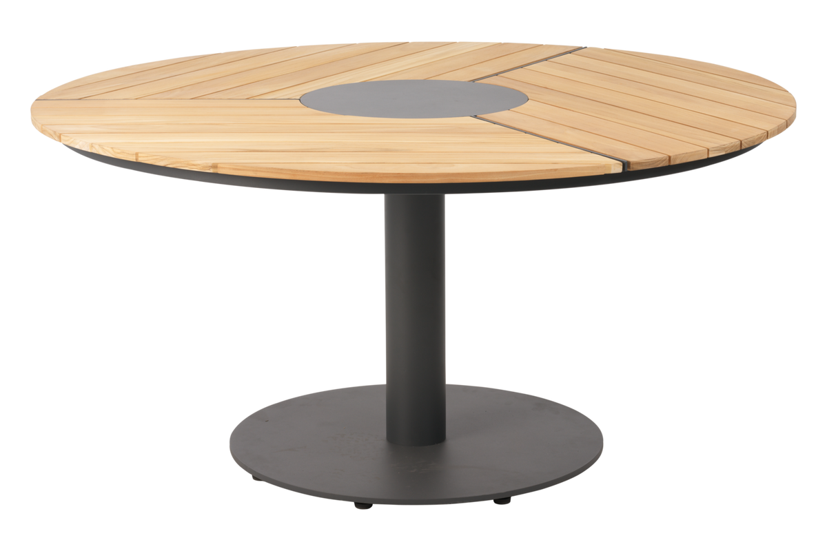 PEACE WOOD Ø150 H73 cm - Antracit/Teak