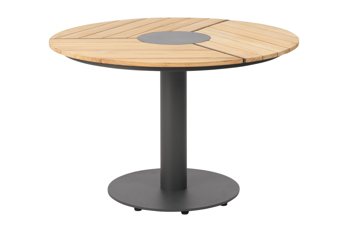 PEACE WOOD Ø110 H73 cm - Antracit/Teak