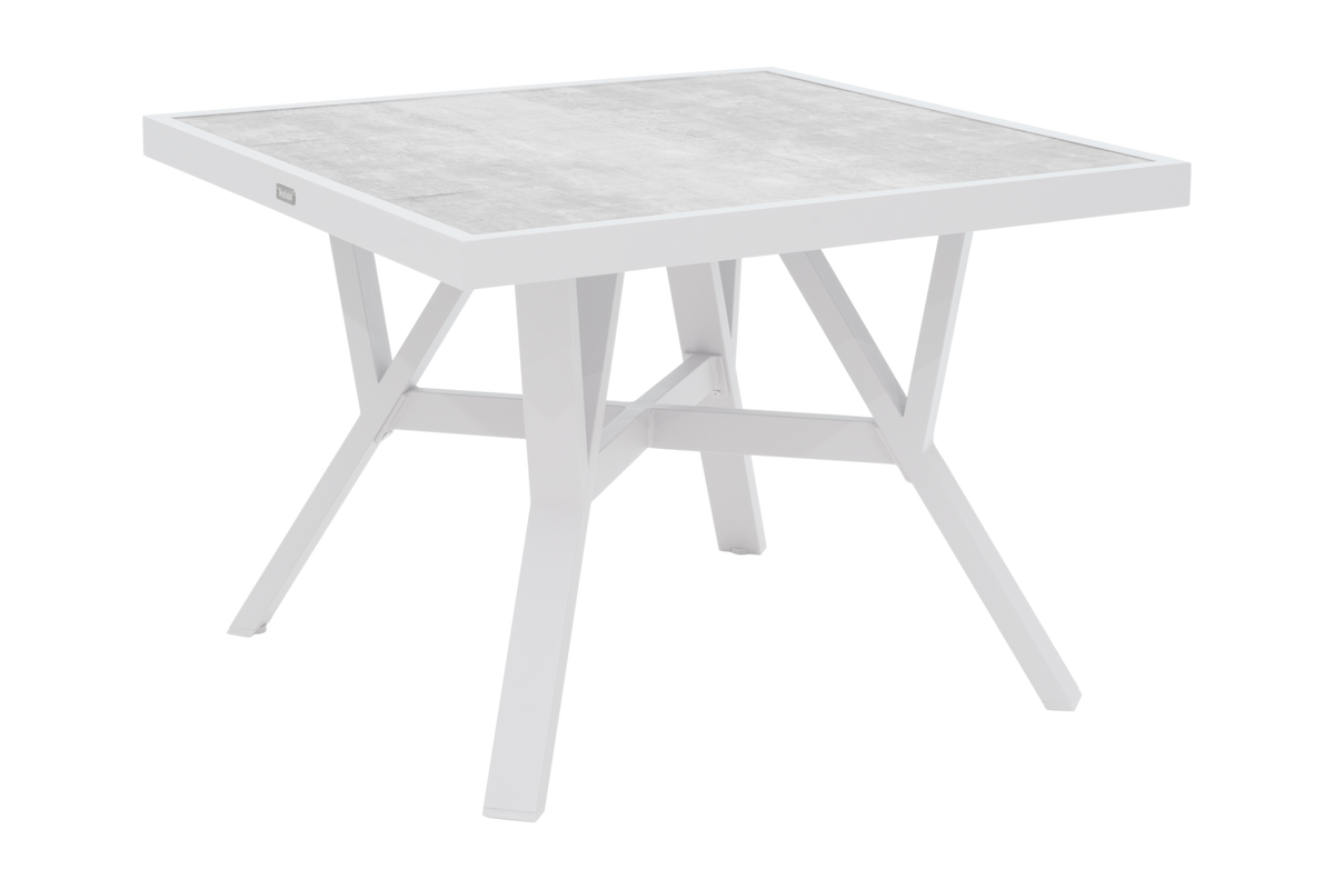 SAMVARO HIGH 90x90 H65 cm - Vit/Light Grey