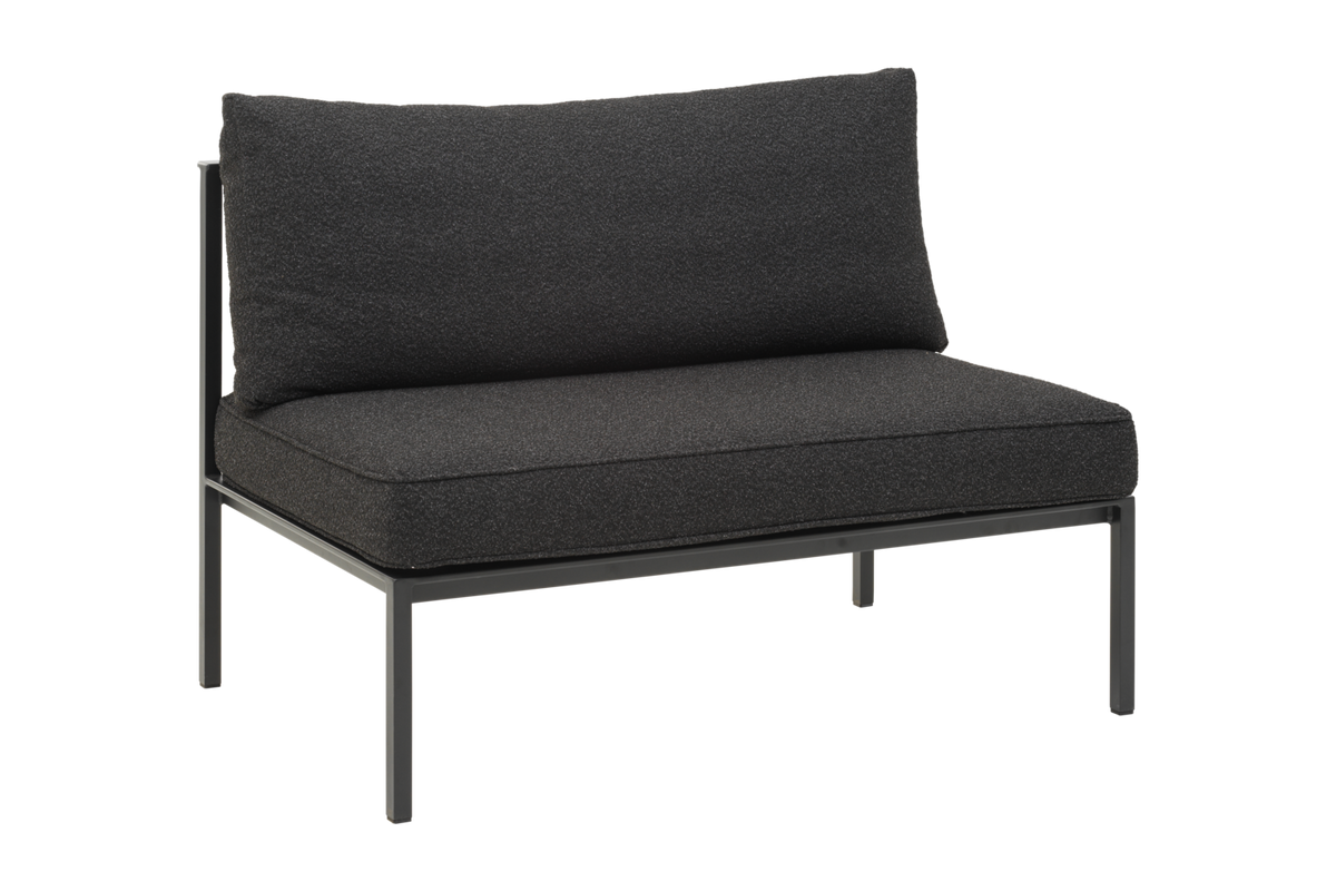 UPPER Mittdel 2-sits - Svart/Teddy Black