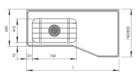 MR 214 INMATNINGSBÄNK DISK 1600*850*900mm