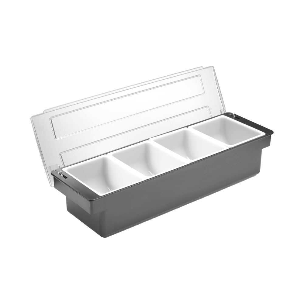 Condiment holder - 4 containers, BarUp, 480x150x(H)100mm