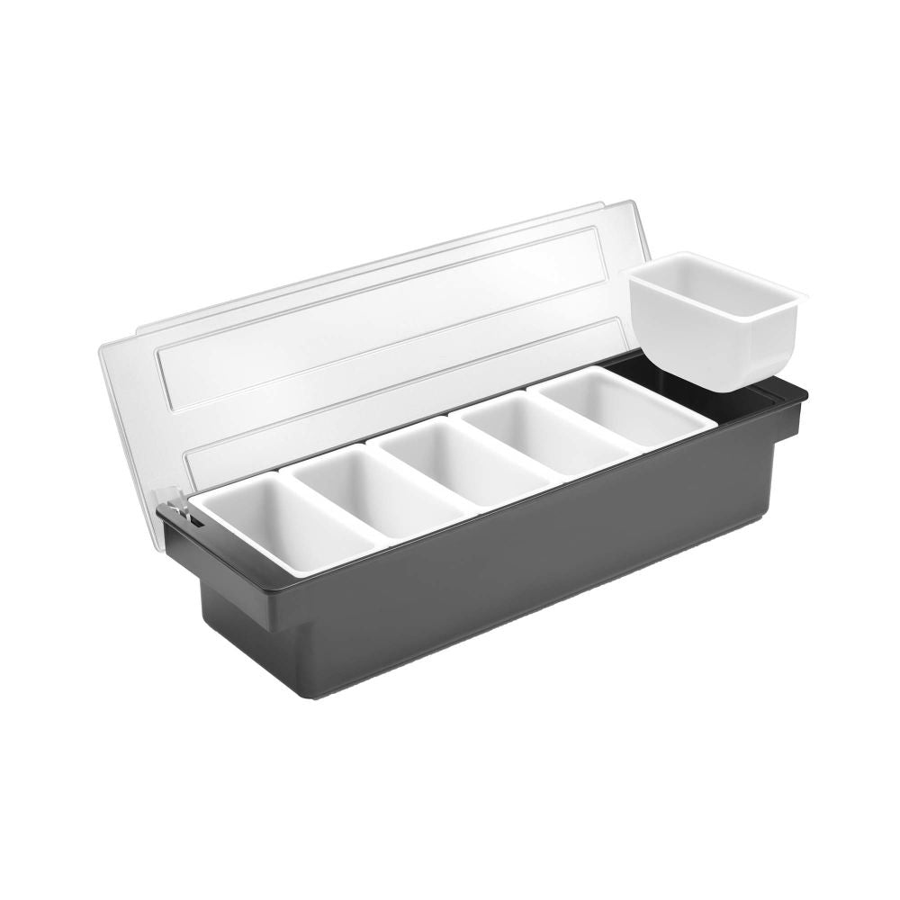 Condiment holder - 6 containers, BarUp, 480x150x(H)100mm