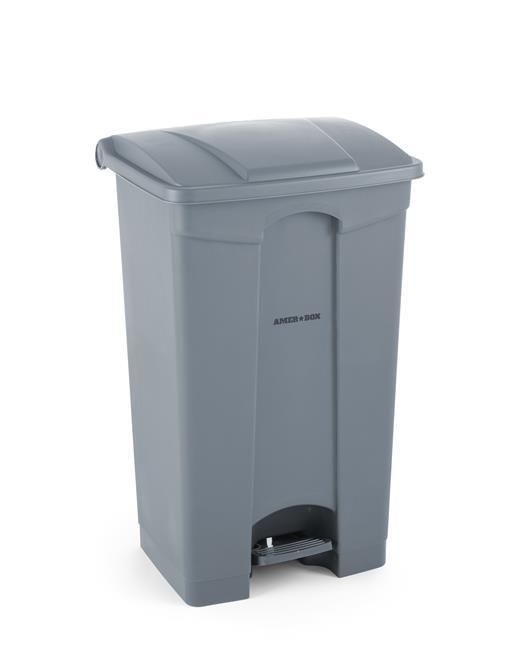Pedal bin, AmerBox, 68L, Light grey, 490x410x(H)660mm