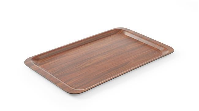 Serving tray, rectangular, non-slip, laminated, AmerBox, Mahogany, 330x430mm